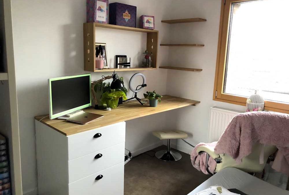 Aménagement d&rsquo;un espace bureau en chêne