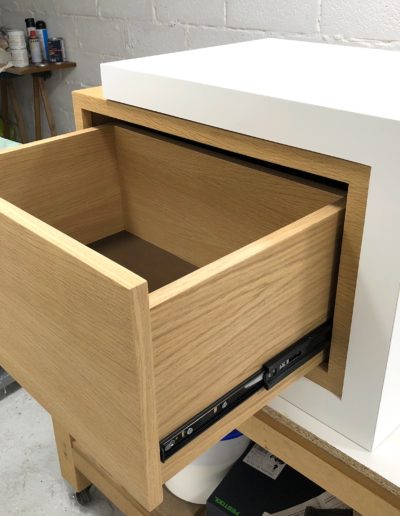 Table basse avec tiroir stratifié blanc egger chene par leplat à Lille