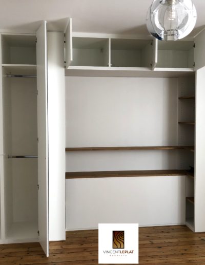 Agencement d un dressing pont de lit
